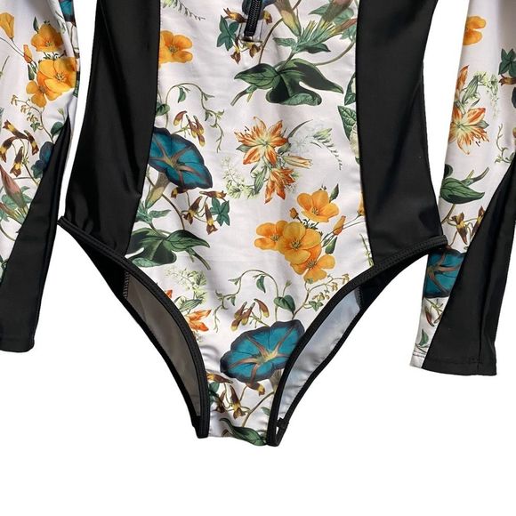 One-Piece Swimsuit Sports Surfing Long Sleeve Swimwear Women's Bodysuit Swimming - Picture 3 of 6